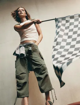Cargo-Piratenhose Khaki 42 - Stradivarius - FashionsVida