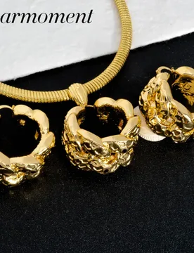 K Gold Plated Cute Bear Pendant Necklaces Earrings Jewelry Set for Girls Women Dubai African Drop Earring Collar Jewelry Gift - Aliexpress - FashionsVida