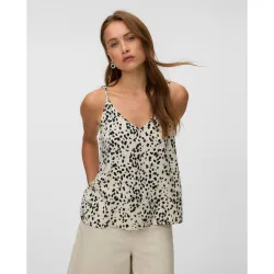 Top estampado de mujer de tejido fluido