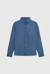 GAS camicia in denim uomo blu