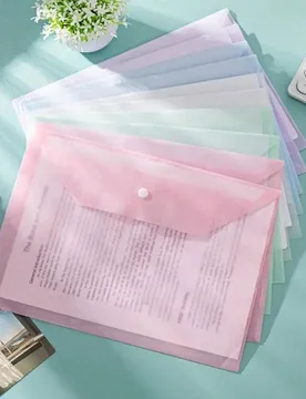 Pieza Bolsa de archivo de plástico tamaño A4 con cierre, reforzada para acomodar grandes cantidades de documentos, papeles, exámenes, etc - Shein - FashionsVida