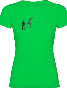 Fish Shadow Short Sleeve T-shirt Light Green L Women - Kruskis - FashionsVida