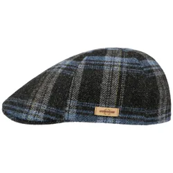 Texas Shadow Plaid Flat Cap by - blue - Size: S (54-55 cm)