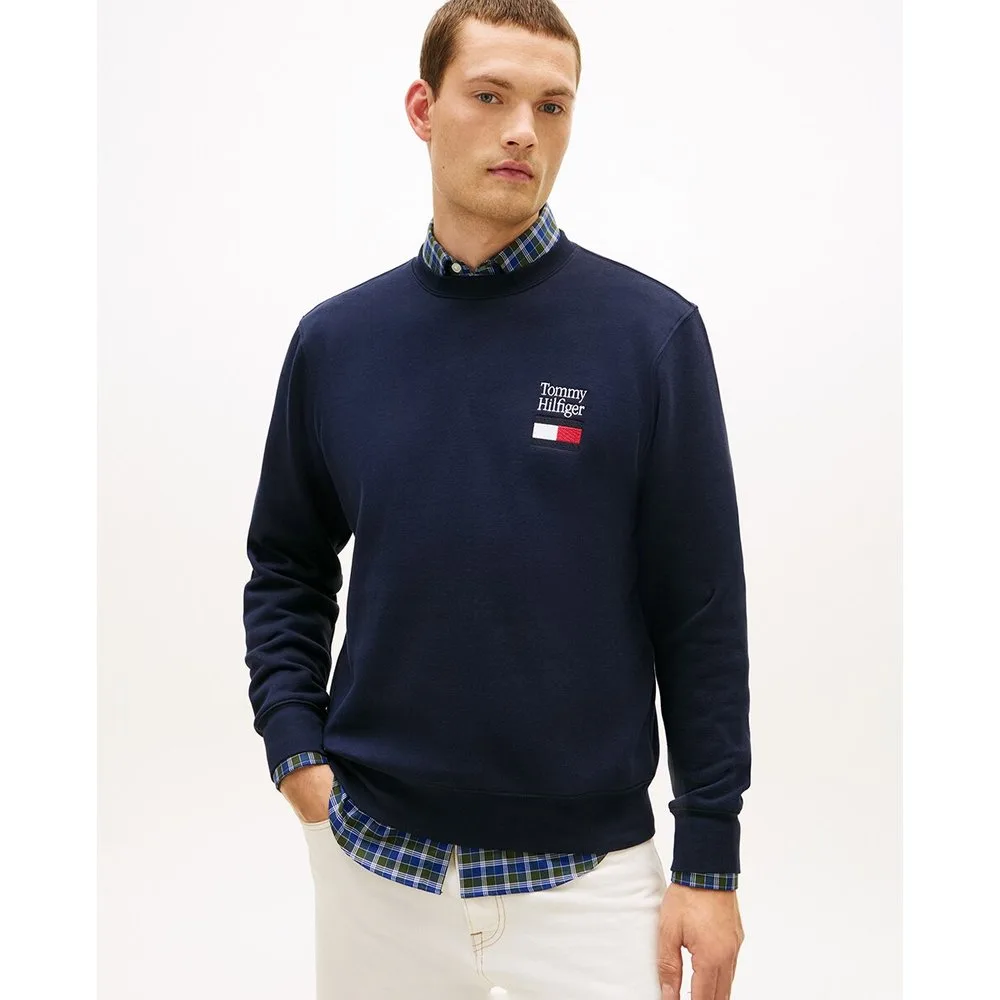 Sudadera de caballero sin capucha y sin cremallera - Tommy Hilfiger - FashionsVida