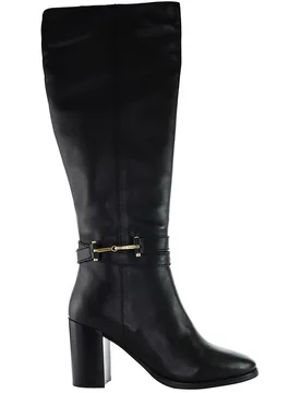 Aryna Womens Black Knee High Boots Leather - Size Uk 8 - Ted baker - FashionsVida