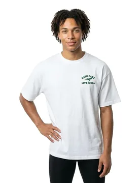 Mister T-shirt à Manches Courtes Heavy Burger Heavy Oversized White XS - TEE - FashionsVida