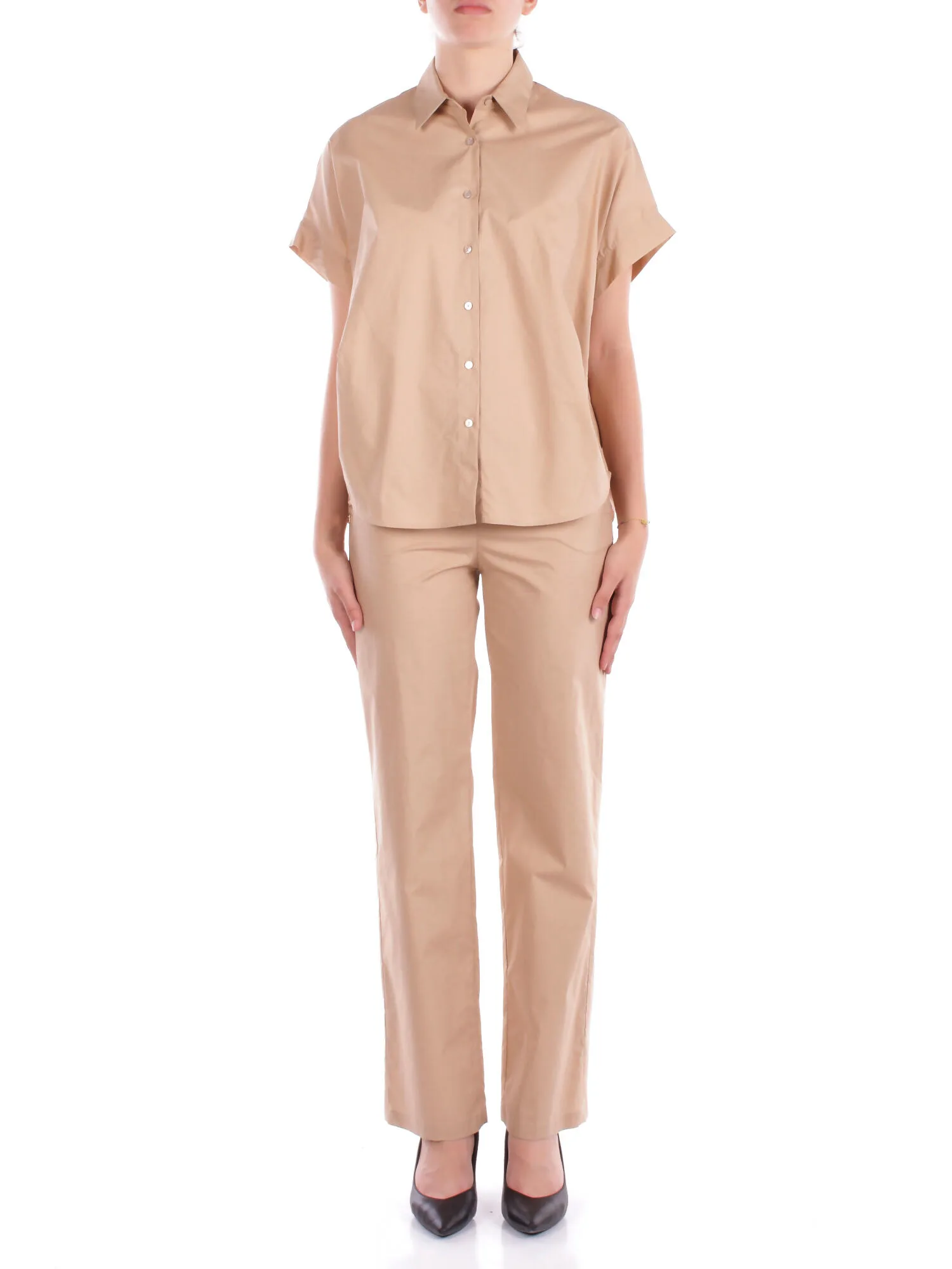 Manila Grace Pantaloni Beige - Manila Grace - FashionsVida