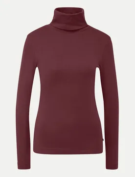 Rollkragen-Langarmshirt Rot M - Q/S designed by - FashionsVida