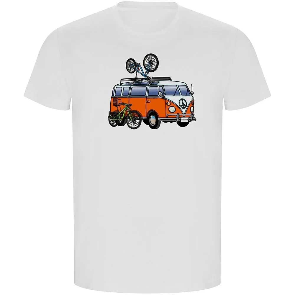 Maglietta A Maniche Corte Hippie Van Mtb Eco White - Kruskis - FashionsVida