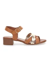 Sandali Arancio con Fascette Incrociate 243205 40