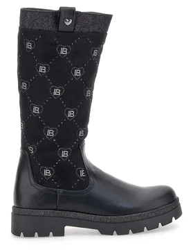 Stivali neri con dettagli cuori e logo L97209506 37 - Laura Biagiotti - FashionsVida