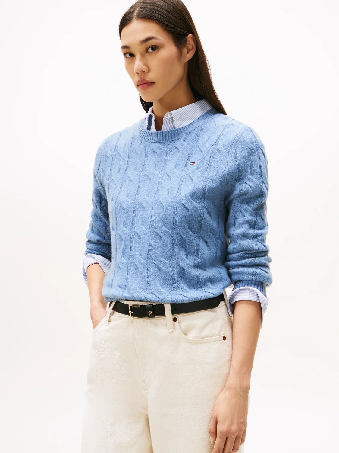 SOFT WOOL CABLE C-NK LS SWT female - XL - FashionsVida