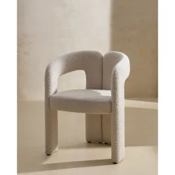 Silla en tejido bouclé Pavillion