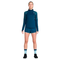 Maglietta A Manica Larga Con Mezza Cerniera Light Speed Moonlight / Silver Reflective L
