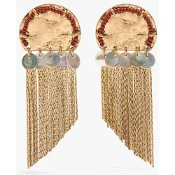 Pendientes efecto cascada con cuentas decorativas