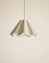 M&S Fabric Wave Scallop Shade Pink