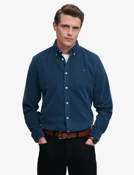 Superdry Herren Klassisches Feincord-hemd Blue - Größe: S - 64.99 - FashionsVida