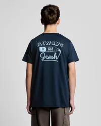 Kids' Back Print Graphic T-Shirt in Navy