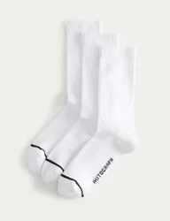 Pack Pima Cotton Rich Socks White male