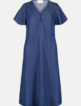 Cartoon Kleid mit Raffungen Blau 40 - Cartoon - FashionsVida