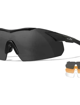 Vapor Comm 2.5 Polarized Sunglasses Grey / Clear / Light Rust / Matte Black One Size Men,Women - Wiley X - FashionsVida
