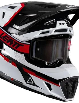Casco Moto Cross Enduro con Visiera KIT 7.5 - V26 Bian taglia M - Leatt - FashionsVida