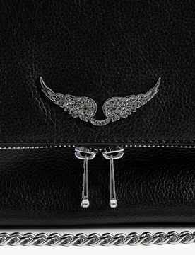 Zadig & Voltaire - Bolso de mano mediano de piel granulada con cadena bandolera - Zadig & Voltaire - FashionsVida
