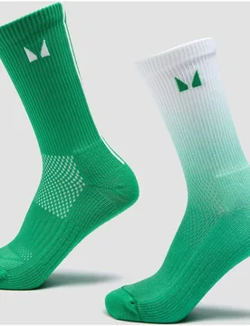 Calcetines de running de MP (paquete de 2) - lima degradado/rayas lima claro - UK 2-5 - MyProtein - FashionsVida