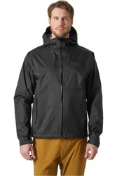 Loke terra chaqueta impermeable hombre Negro (XXL)