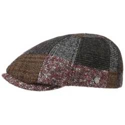 Delico Patchwork Flat Cap by - brown - Female - Size: S (54-55 cm)