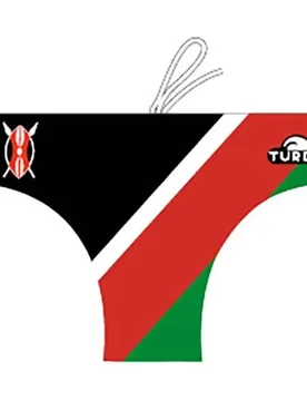 Kenya Shield Swimming Brief Black / Brown S Men - TURBO - FashionsVida