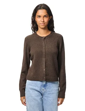 Cardigan Malou Hot Fudge / Melange XL - Pieces - FashionsVida