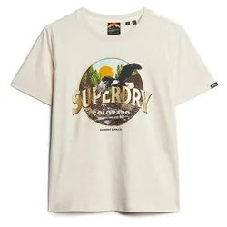 Maglietta A Maniche Corte Travel Souvenir Relaxed Oat Cream Marl S
