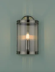 Harrington Metal Flush Wall Light Antique Brass