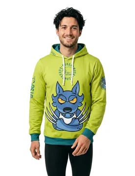 Felpa Con Cappuccio Kukuxumusu Wolfezno Multicolour XS - OTSO - FashionsVida
