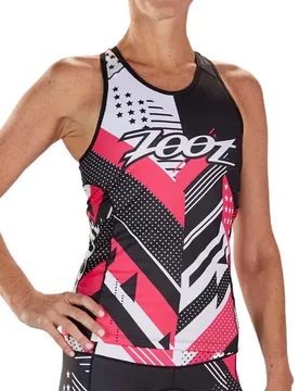 Maglia Da Triathlon Senza Maniche Ltd Black / Red / White - Zoot - FashionsVida
