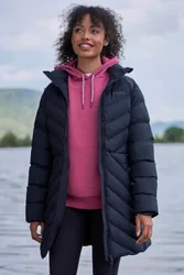Anmore Womens Padded Jacket - Black - Black - Size: 18