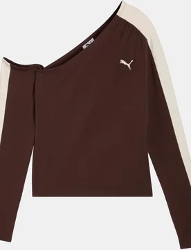 Camiseta Asimétrica Casual de Mujer T7 - Puma - FashionsVida
