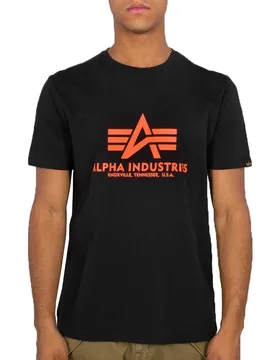 Industries Maglietta A Maniche Corte Basic Neon Print Black / Neon Orange S - ALPHA - FashionsVida