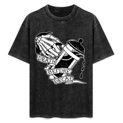 Death Before Decaf T-Shirt Sports Casual Breathable Tee Shirt