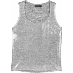 Camiseta de mujer de tirantes metalizada