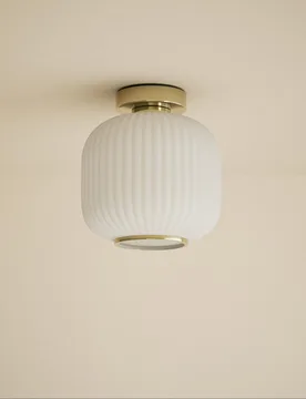 Amelia Flush Ceiling Light Antique Brass - M&S - FashionsVida
