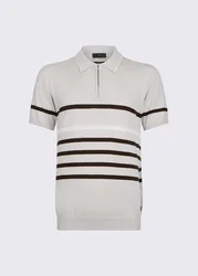 Polo mezza zip uomo grigio chiaro