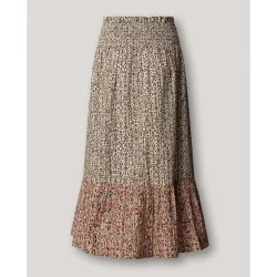 Falda midi de mujer estampada