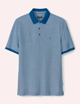 Freizeitpolo Extraglatt, #normale Größen, Farbe Blau, 48, bequeme Baumwollmischung pflegeleicht Herren - Walbusch - FashionsVida