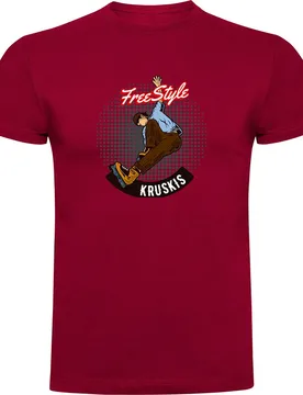 T-shirt à Manches Courtes Freestyle Rollers Dark Red L - Kruskis - FashionsVida