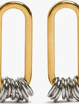 Pendientes de acero inoxidable con argollas unidas - Parfois - FashionsVida