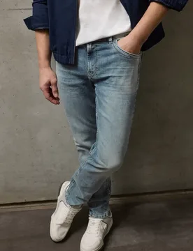 Street One Slim Leg Jeans male Blau - Street One MEN - FashionsVida