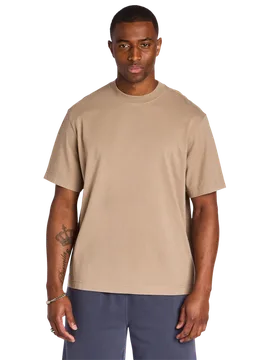 Heavyweight Relaxed Fit Herren T-Shirts - Braun - Größe M - Baumwoll-Jersey Brown M - LCKR - FashionsVida