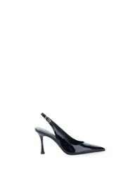 Décolleté slingback pelle lucida NERO 39